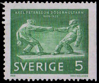 SWEDEN 1968-TheTug of War, Wood Carrying By Axel Peterson, 1 Value, MNH, S.G. 565