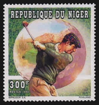 NIGER 1996, Golf, Sports, 1 Value. MNH.
