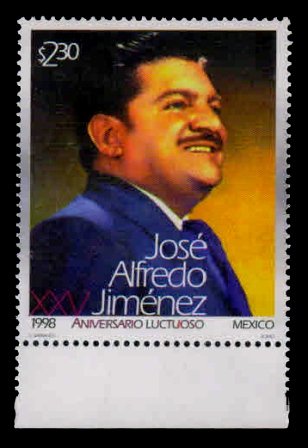 MEXICO 1998 - Jose Alfredo Jimenez (Writer). 1 Value, MNH S.G. 2552.