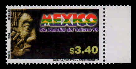 MEXICO 1998 - World Tourism Day. Aztec Deity. 1 Value, MNH S.G. 2541. Cat £ 2.40