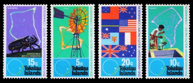 Tokelau 1972 - South Pacific Commission. Windmill. Flags. Set of 4. MNH. S.G. 33-36 