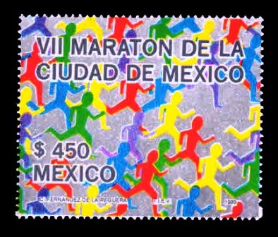 MEXICO 1989 - 7th Mexico City Marathon. Runners. 1 Value, MNH S.G. 1935.