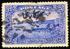 HYDERABAD STATE 1934 - Osman Sagar Water Reservoir 4 As. Ultramarine. Official Stamp. S.G. 050