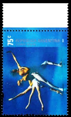 ARGENTINA 2001 - National Day of the Dancer. Scene from Apollon Musagete. 1 Value MNH. S.G. 2876