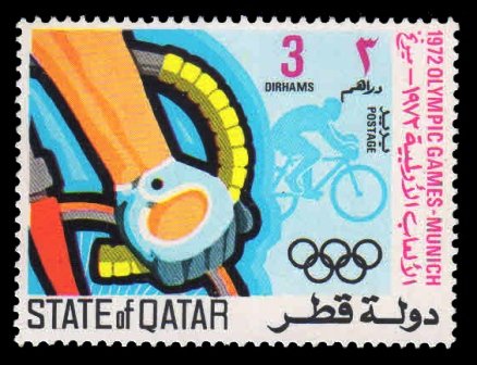 QATAR 1972 - Cycling (Hand). Olympic Games. Munich. 1 Value MNH. S.G. 417