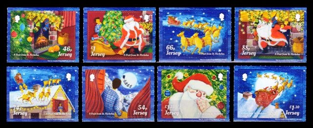 JERSEY 2021 - Christmas. A Visit From St. Nicholas. Set of 8 Stamps. Self Adhesive. Face � 6.83