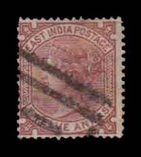 INDIA 1876 - Queen Victoria. 12 AS. Venetian Red.  1 Value Used. S.G. 82. Cat £ 42