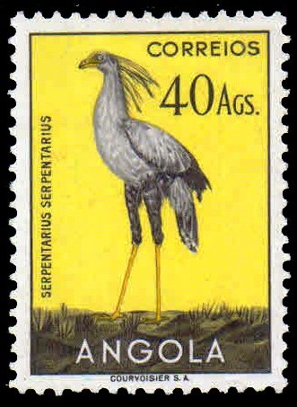 ANGOLA 1951 - Secretory Bird. 1 Value Old Stamp. Mint Hinged. Rare. S.G. 480. Cat £ 65