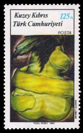 TURKISH CYPRIOT POSTS 1987 - Pear Woman, Painting. 1 Value MNH Stamp. S.G. 209