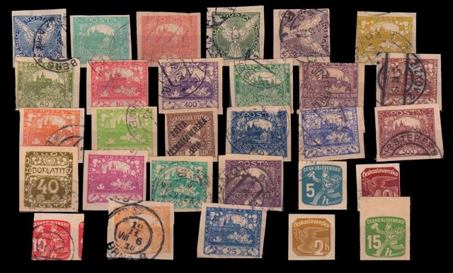 CZECHOSLOVAKIA - 29 Different, Imperf Old Stamps. Mint & Used. Mostly Pre 1920 Period.