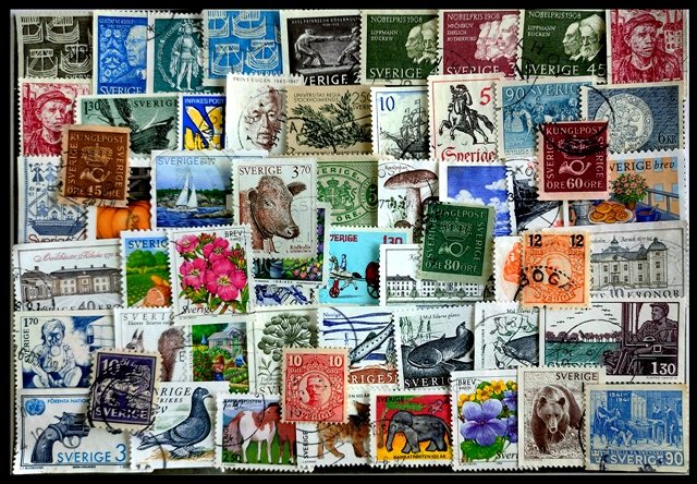 SWEDEN - 1050 All Different Stamps, Large & Small. Old & New
