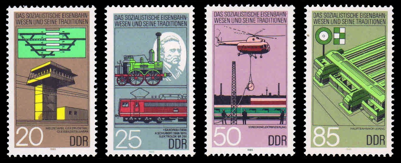 GERMANY EAST 1985 - Railway. Steam Locomotive. Set of 4, MNH. S.G. E 2677-2680