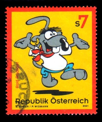 AUSTRIA 2001 - Rolf Rudiger, Confetti. Children Television Programme. Cartoon Stamp. 1 Value, Used. S.G. 2584