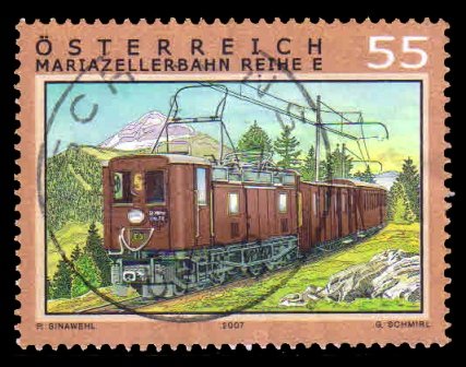 AUSTRIA 2007 - Centenary of Mariazell Narrow Gauge. Locomotives. Railways. 1 Value, Used. S.G. 2869. Cat £ 2.10