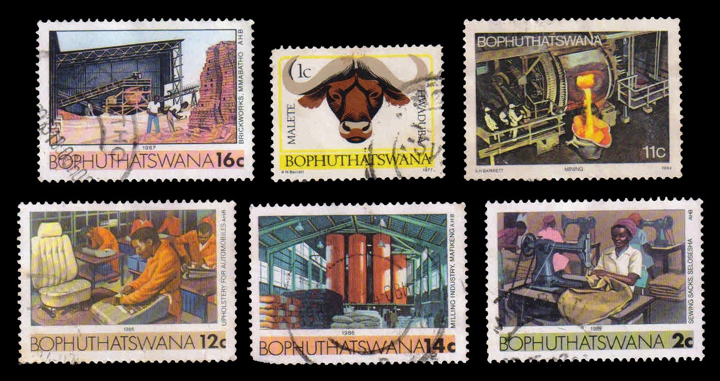 BOPHUTHATSWANA - 6 Different Large & Used Stamps