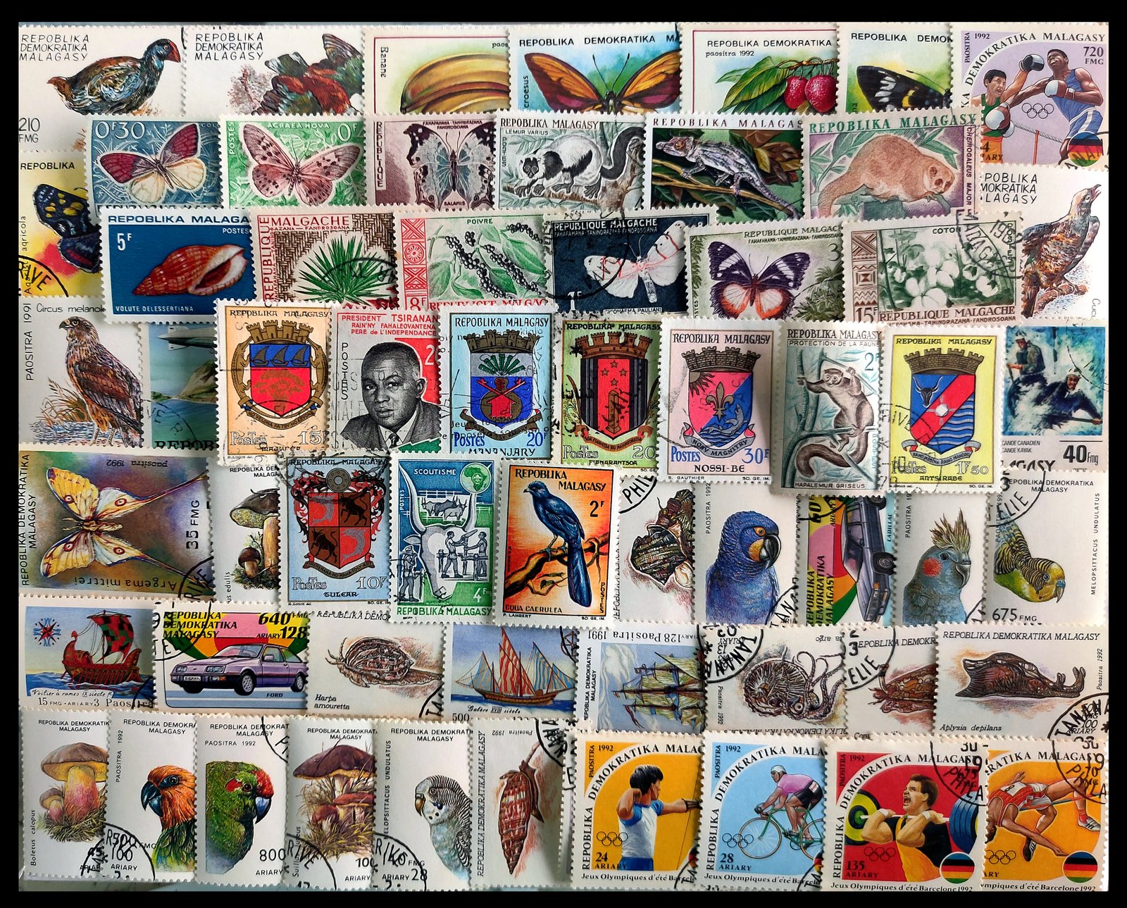 MALAGASY - 70 Different Used, Only Large Stamps