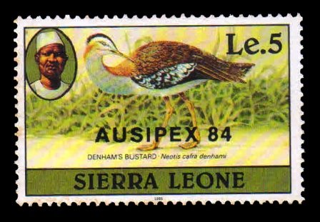 SIERRA LEONE 1984 - Bird, Ausipex Stamp Exhibition, 1 Value, MNH. S.G. 819. Cat � 3.50