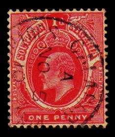 SOUTHERN NIGERIA 1907 - King Edward, One Penny Red, 1 Value, Used Stamp, S.G. 34ab