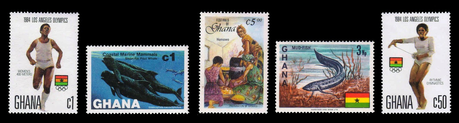 GHANA - 5 Different Thematic Stamps, MNH, Large Stamps