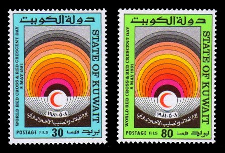 KUWAIT 1981 - World Red Cross and Red Crescent Day, Set of 2, MNH, S.G. 890-891, Cat. Value £ 10