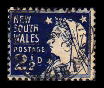 NEW SOUTH WALES 1892 - Queen Victoria 2� Blue,1 Value Used Stamp