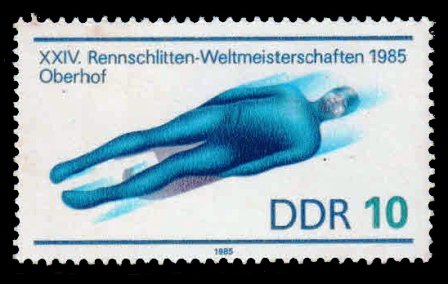 EAST GERMANY 1985 - 24th World Luge Championship, Winter, Sports, 1 Value, MNH, S.G. E2635