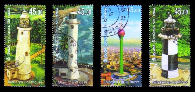 SRI LANKA 2018-19 - 4 Different, Light Houses, Used Stamps, Cat. Value � 13.00