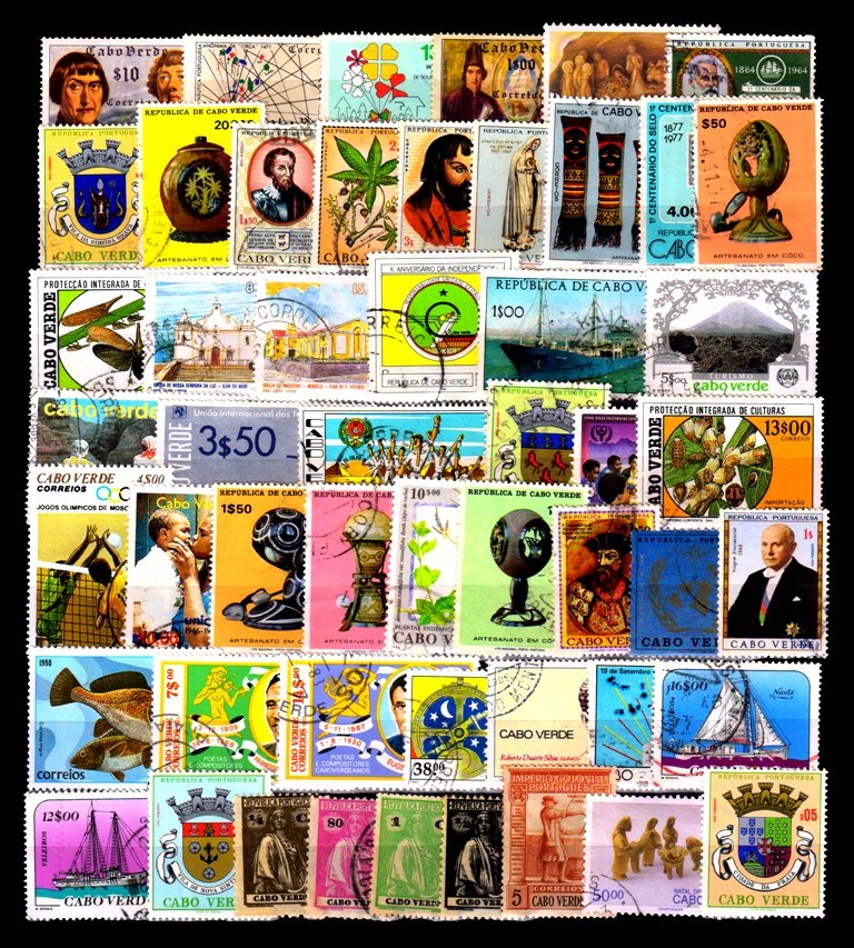CAPE VERDE ISLAND - 120 All Different Thematic, Mint and Used Stamps