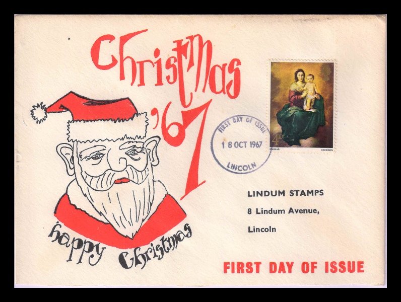 GREAT BRITAIN (England) 1967 - Christmas, First Day Cover