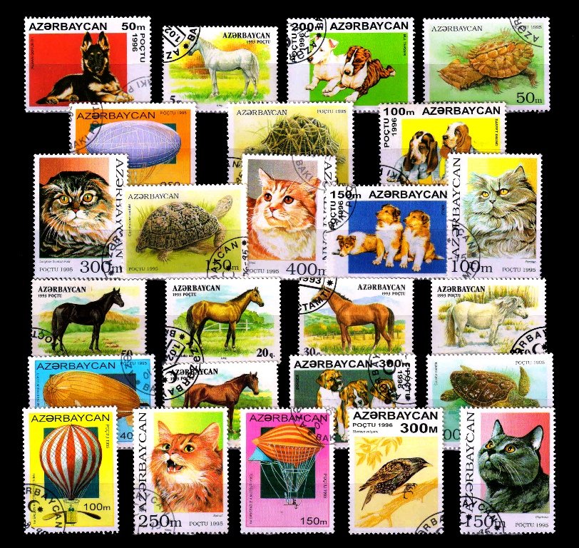 AZERBAIJAN - 25 Different Large, Thematic Stamps