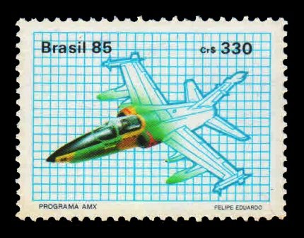 BRAZIL 1985 - Military Aircraft, AM-X Fighter, 1 Value, MNH, S.G. 2183