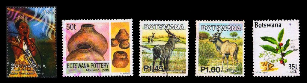 BOTSWANA - 5 Different, Large and Thematic, Used Stamps