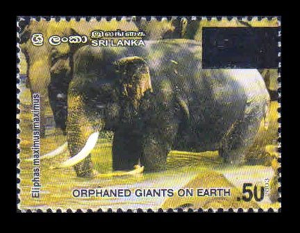 SRI LANKA 2007 - Elephant, Tusker, Giant Animal, Surcharged Issue, 1 Value MNH, S.G. 1861