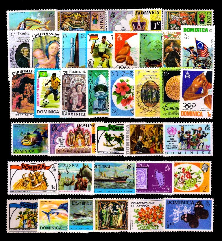 DOMINICA - 36 Different, Thematic and Large Stamps