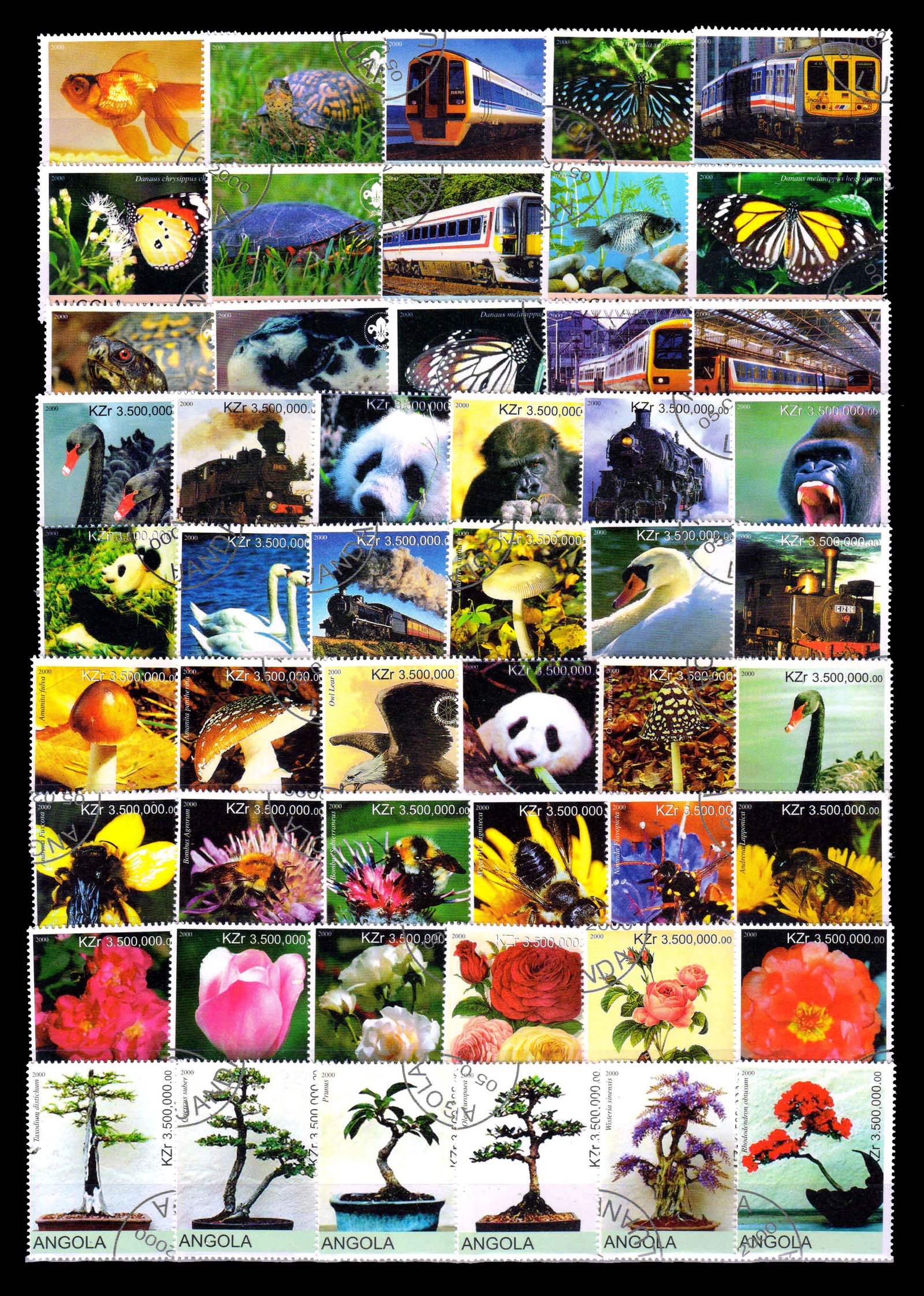 ANGOLA - 90 Different Thematic, Large Stamps, C.T.O.