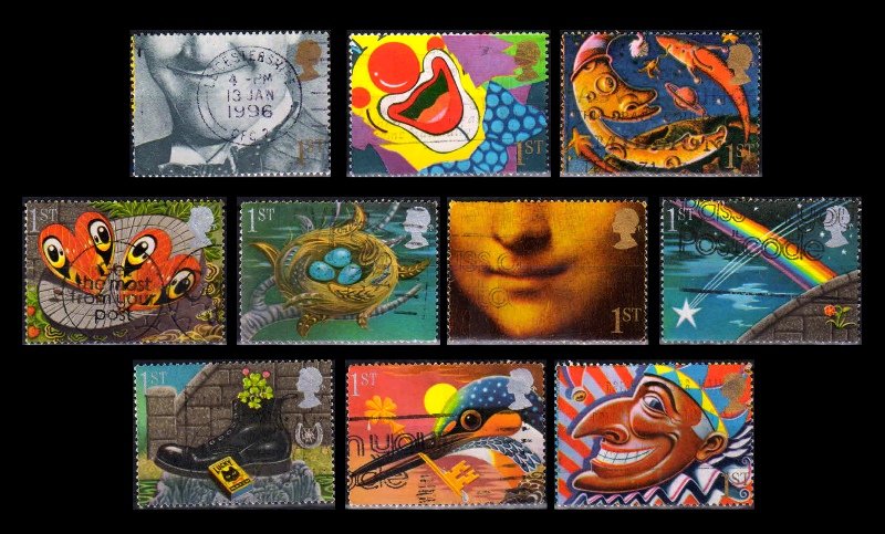 GREAT BRITAIN 1991 - Greeting Stamps, Good Luck, Set of 10, Used, S.G. 1536-1545, Cat. Value £ 10