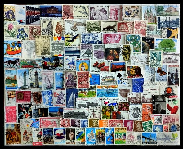 DENMARK - 500 All Different Stamps, Large & Small. Old & New