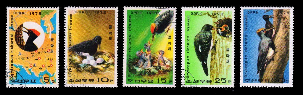 NORTH KOREA 1978 - Birds, Set of 5, Cancelled, S.G. N1777-1781