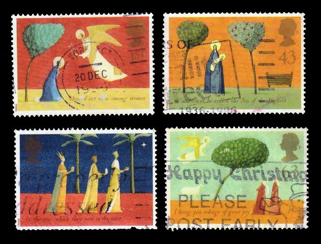GREAT BRITAIN 1996 - Christmas, Set of 4, Used Stamps, S.G. 1950-1954