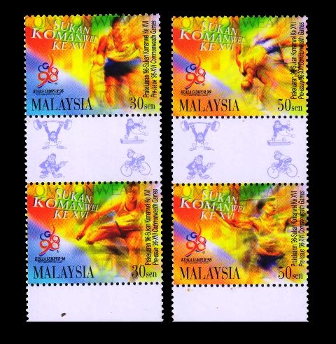 MALAYSIA 1996 - 16th Commonwealth Games, Sports, Hurdling, Running, High Jump, Javelin, Set of 4, MNH, S.G. 627-630