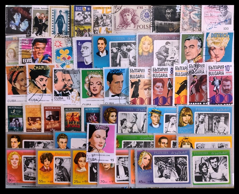 CINEMA, FILM, SINGERS - 50 All Different, Large Stamps