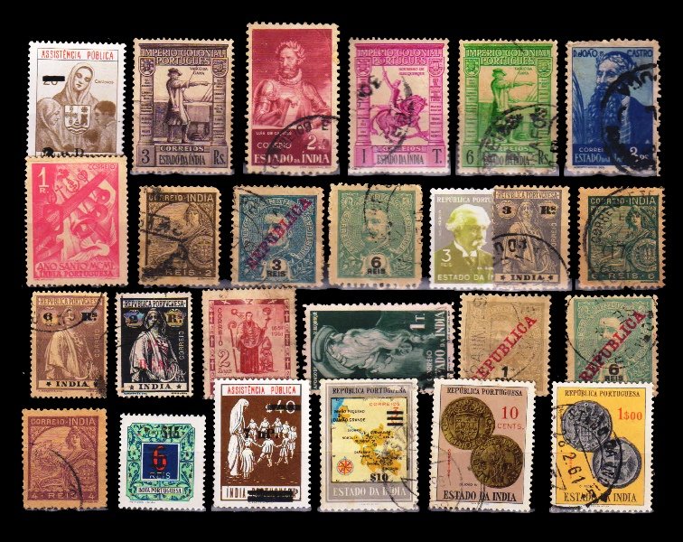 PORTUGUESE INDIA (GOA)  - 25 Different, Used and Old Stamps
