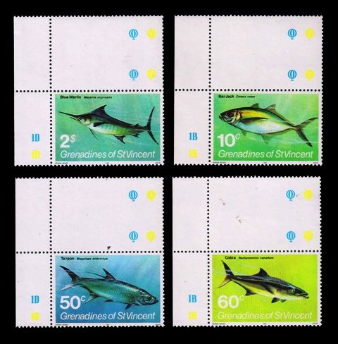 GRENADINES OF ST. VINCENT 1981 - Game Fishes, Set of 4 Stamps, MNH, S.G. 204-207