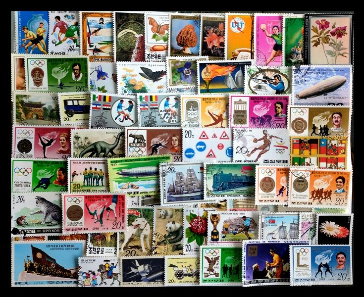 KOREA NORTH - 460 All Different Mostly Large Stamps