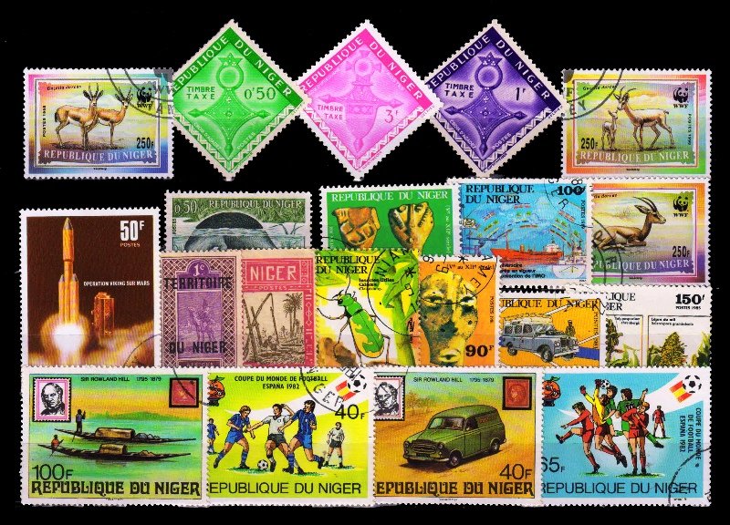 NIGER - 20 Different Thematic, Large Postage Stamps