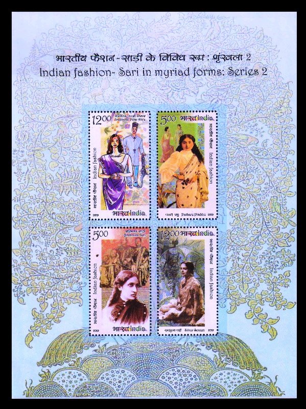 INDIA 2019 - Indian Fashion, Series - 2, Miniature Sheet of 4 Stamps, S.G. MS 3573