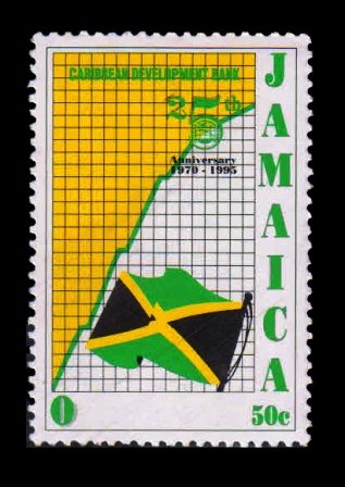 JAMAICA 1995 - Graph, National Flag, Caribbean Bank Logo, 1 Value, MNH, S.G. 873