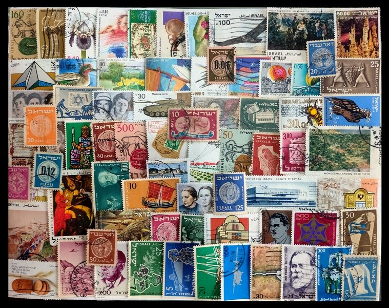 ISRAEL 215 Different Small and Large, Used Stamps