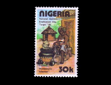 NIGERIA 1991 - National Guinea worm Eradication Day, Boiling Pot Water, 1 Value Stamp, MNH, S.G. 606