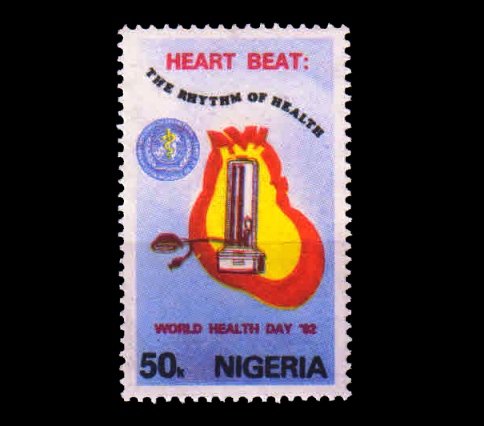 NIGERIA 1992 - World Health Day, Blood Pressure Gauge, 1 Value Stamp, MNH, S.G. 625